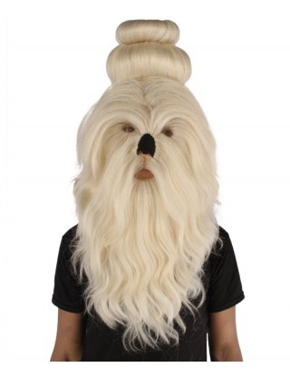 Serpant Monk | Men's White Brown Straight Serpant Monk Cosplay Wig | Premium Breathable Capless Cap