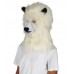 HPO White Polar Bear Wig with Mask - Long Synthetic Fibers | Premium Breathable Capless Cap