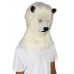 HPO White Polar Bear Wig with Mask - Long Synthetic Fibers | Premium Breathable Capless Cap