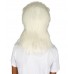 HPO White Polar Bear Wig with Mask - Long Synthetic Fibers | Premium Breathable Capless Cap