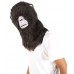 HPO Black an Greay Gorilla Wig with Mask  - Long Synthetic Fibers