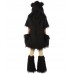 HPO Black Bear Costume with Boots and Paw Gloves  - Long Synthetic Fibers Bundle