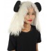 HPO White and Black Panda wig - Long Synthetic Fibers