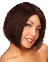 Lesalon 全假髪 手織高逼真頭皮前額線修臉中分劉海女生蓬松直髪 72403
